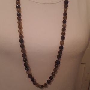 Long Necklace Natural Stone hand-knotted
